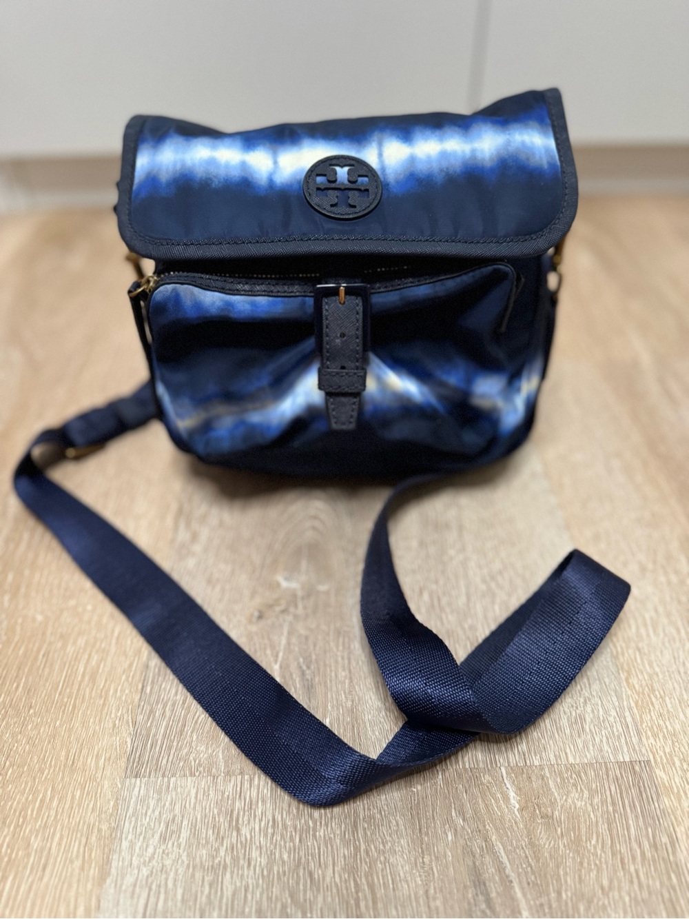 Tory Burch Blue Tie-Dye Crossbody Bag
